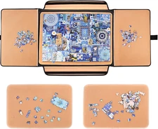 Rekcopu 1500 Pieces Jigsaw Puzzle Board, Portable Puzzle Board, Jigsaw Puzzle Ta