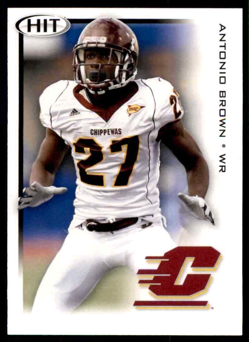2010 HIT STEELERS ANTONIO BROWN RC CENTRAL MICHIGAN CHIPPEWAS #27