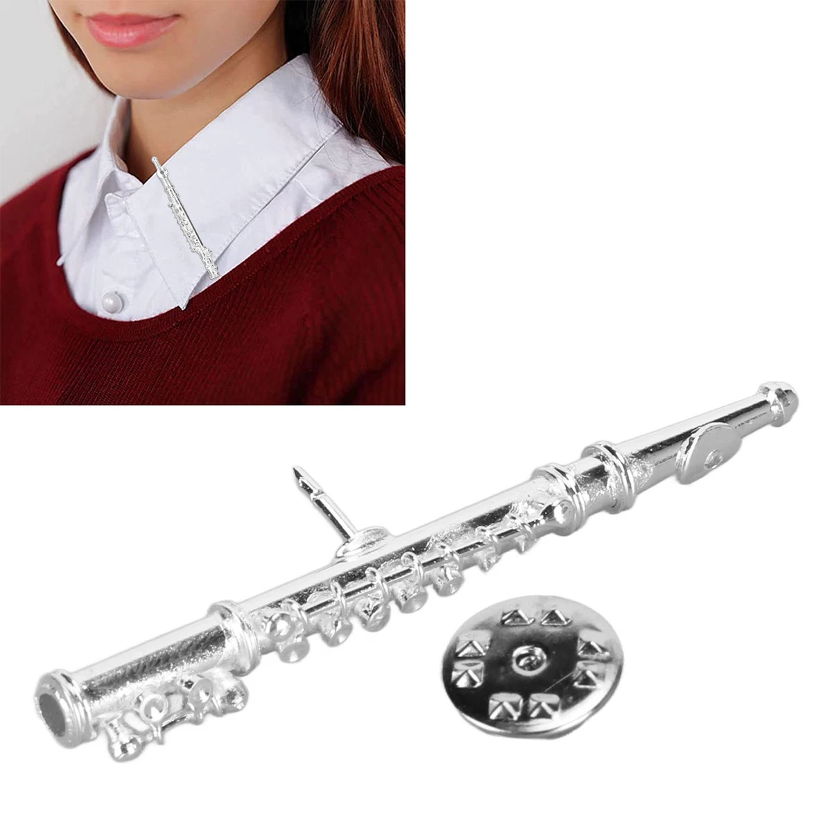 Flute brooch deals