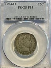 1904 O PCGS F15 | SILVER Barber Quarter