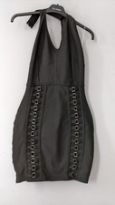 Black Halterneck Corset Dress From Pretty Little Thing Size UK 10 Bodycon