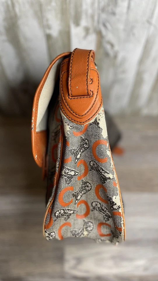 Vintage RARE Celine Sulky C Carriage Monogrammed Canvas Messenger Crossbody Bag - Image 3 of 4