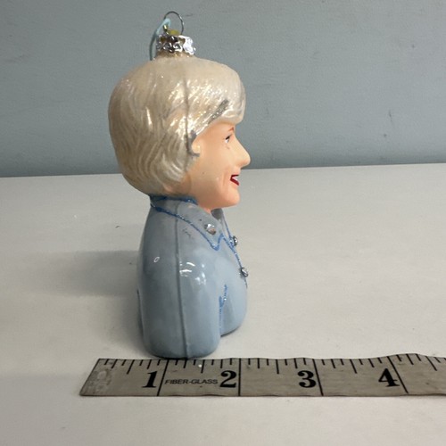 Betty White Golden Girls Glass Christmas Ornament Light Blue Top Sparkly Open - Picture 13 of 18
