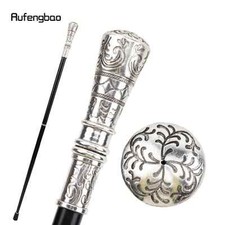 White Flower Walking Cane Fashion Decorative Walking Stick Gentleman Cane 90cm