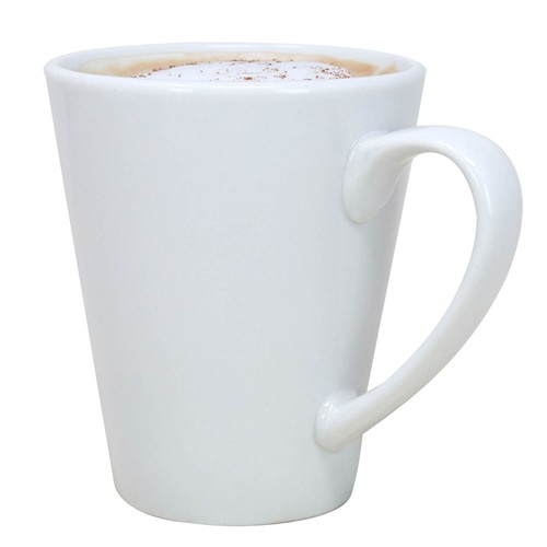 Conical Mug Coffee Tea Cup Porcelain Microwave Dishwasher Safe White 340ml 6Pcs - Picture 3 of 4