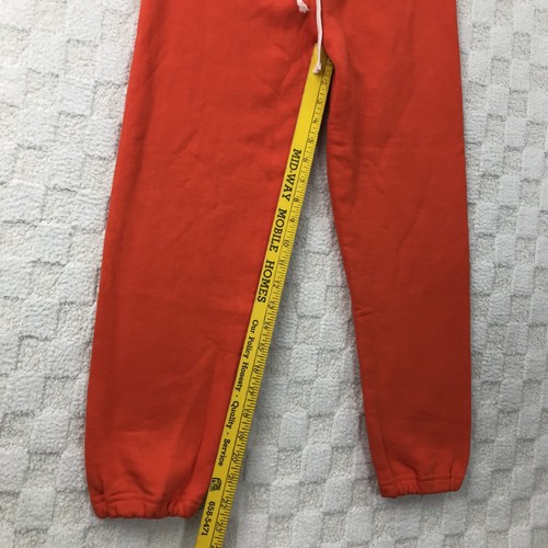 Vintage Russell Athletic Kids Sweatpants Boys Medium Orange Jogger USA Made 90s - Picture 5 of 11