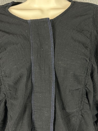 Free People Day Dreaming Oversized, Cropped Black Blouse Size Small - Picture 9 of 22