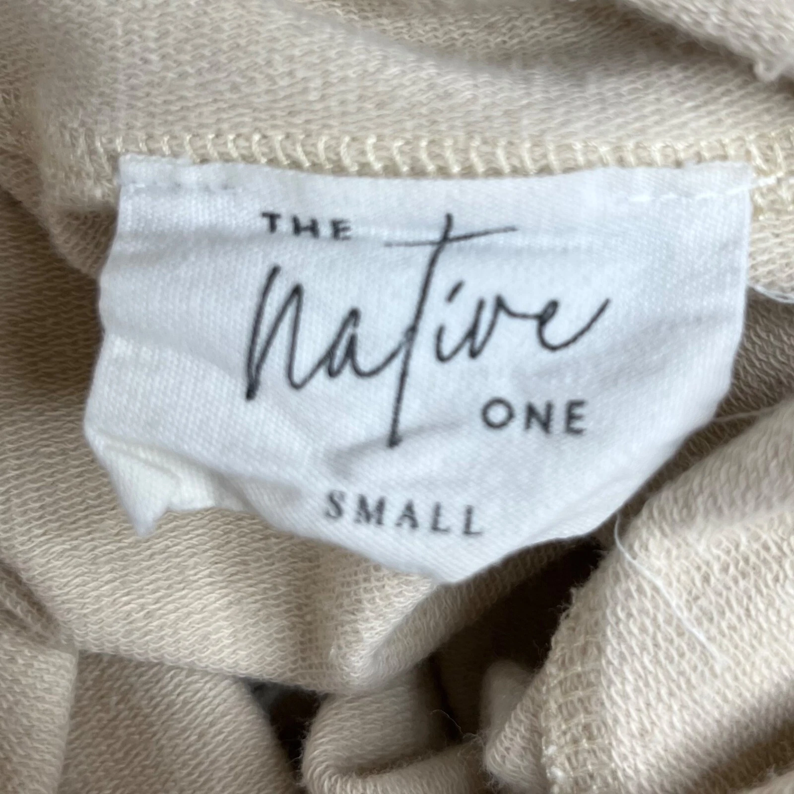 OFF WHITE Felpa con cappuccio The Native One panna taglia S