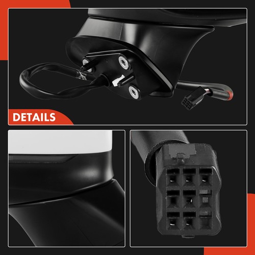 A-Premium White Right Manual Folding Mirror w/ 9-pin for Mazda CX-5 2017-2022 - Picture 6 of 10