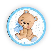 Calamita MAGNETI Legno Set 24 PZ D.4,5 ORSACCHIOTTO bomboniera segnaposto