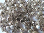 36 Swarovski Vintage Rhinestones 34ss Crystal/Silver Plate 4 hole Sew ons. #1100