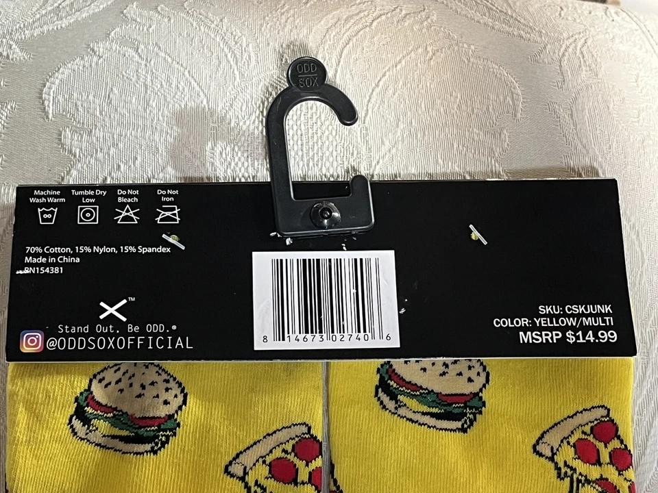 Calcetines temáticos de comida rápida ODD SOX tallas 6-13 un par Foto 4 de 4