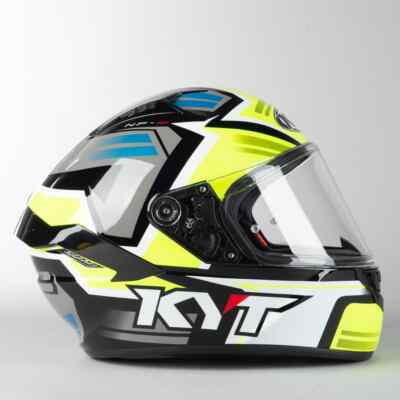 KYT NF-R Full Face Motorcycle Helmet Artwork Yellow Grey Size L | eBay