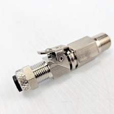 Quick Disconnect 3/8" Tube Coupling W/valve For Gas 150PSI Socket & Plug 316 SS