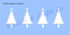CHRISTMAS TREE BORDER STENCIL, Pine Trees Stencil, Christmas Template, Craft DIY