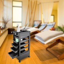 Beauty Salon Spa Styling Station Trolley Equipment Rolling Storage Tray Cart