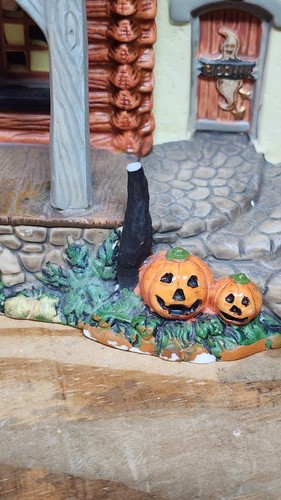 O'Well Halloween Village Ceramic Spooky Haunted House Decor Ghost Pumpkins Witch - Picture 5 of 6