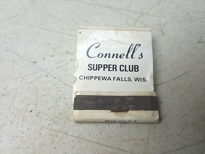 Connells Supper Club Chippewa Falls Wisconsin CLOSED Vintage Matchbook RARE