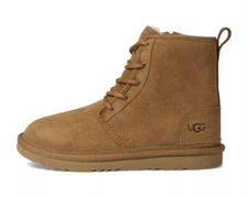 New NIB Ugg Neumel High Chestnut Chukka Lace Up Boot Sheepskin Youth Boys Girls