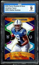 Jonathan Taylor Rookie 2020 Panini Rookies n Stars Stellar Rookies #9 AGS 9 MINT