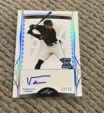 2022 Leaf Trinity Baseball VAUN BROWN San Francisco Giants Auto Autograph /25