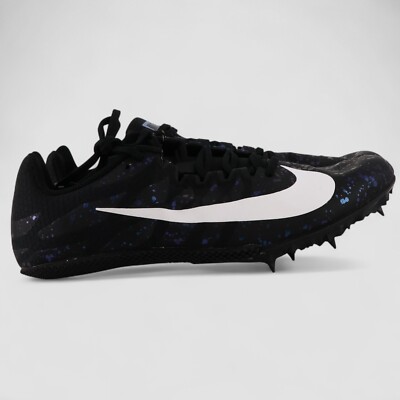 Nike Men's Zoom Rival S 9 Black Indigo Fog Speckle Spike Shoes Size 9.5