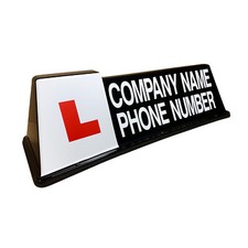 Lettercraft SOM 2 Black + Graphics & Rubber Seal - Magnetic Driving School Sign