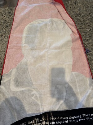 Elvis Presley Beach Towel Cotton Terry Cloth Signature Vintage 56