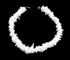 SURFER White Seashell BRACELET Vintage Sea Shell Chips Summer Costume Jewelry