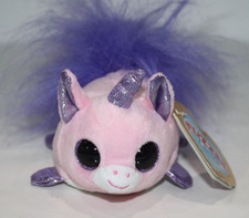 Purple Fuzzee Tails ABRA Born 7/4 Pink Unicorn 5" Plush Stuffed Animal Soft NEW