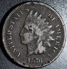 1876 INDIAN HEAD CENT - FINE Details