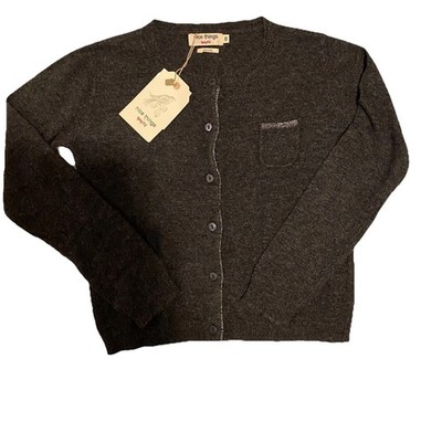 $65 NWT Nice Things Mini 8 Gray Sweater Silver Trim Cardigan Holiday Christmas