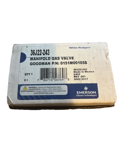 White-Rodgers Manifold Gas Valve For Goodman - Model 36J22Y-243