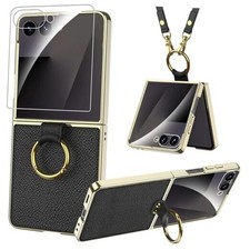 Crossbody Case for Samsung Galaxy Z Flip 7 with Samsung Galaxy Flip7 Black