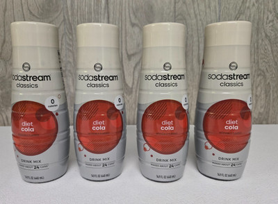 SodaStream Classics Diet Cola 14.9oz Pack of 4 Soda Syrup Drink Mix Zero Sugar