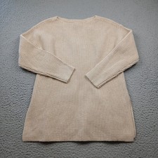 Loft Sweater Womens Small Beige Long Sleeve Pullover Chunky