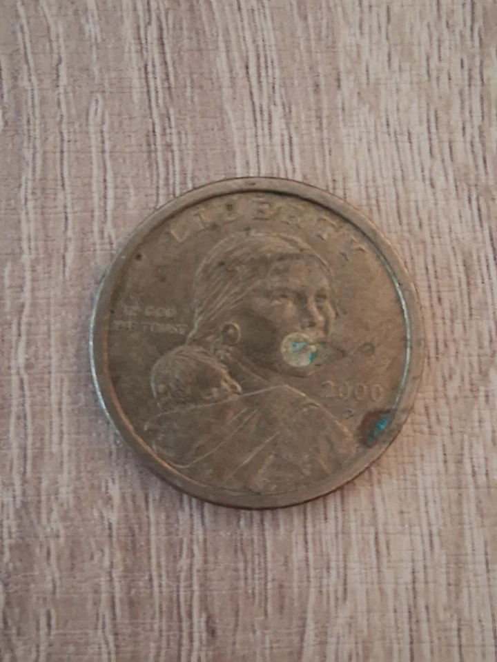 Moneda de dólar Sacagawea 2000 p águila herida Foto 4 de 4