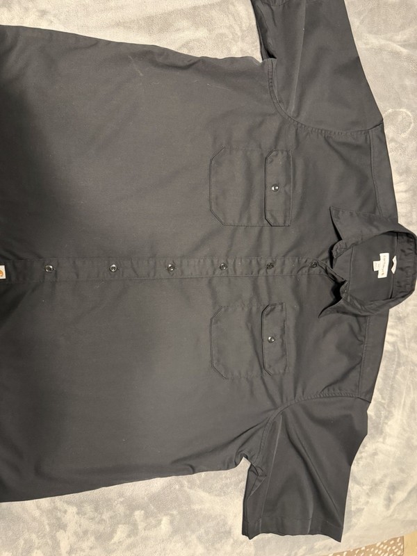 Carhartt  Men 3XL Black Loose Fit Short Sleeve Shirt Workwear