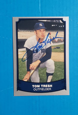 SIGNED TOM TRESH 1989 PACIFIC LEGENDS CARD #25