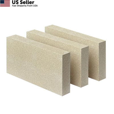 Protalwell Woodstove Firebricks, Upgrade Fire 9 x4.5''x1.25'' - 3Pack, 3 Pack 