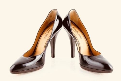 YVES SAINT LAURENT a rive gauche marrone classico pelle tacco 4 in misura 36 - Foto 5 di 12