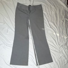 Express Women's Gray Editor Twill Dress Pants Stretch Flat Front Straight 30"