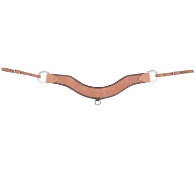 Martin Saddlery 3-Inch Steer Roper Breastcollar - Heavy Duty Leather with