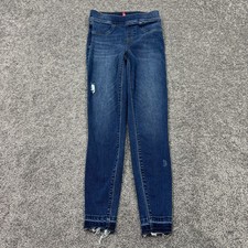 Spanx Jeans Womens Small Blue Pull On Ankle Skinny Stretch Denim Preppy City