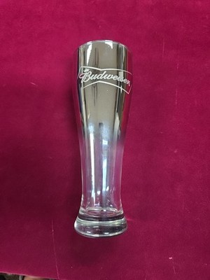 Budweiser Anheuser-Busch 2000 Chrome Faded Top Pilsner Beer Glass 9 1/8'' Tall