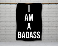 Motivational Home Gym Flag - Badass Fitness Wall Decor