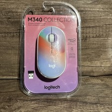 Logitech M340 Wireless LE Ambidextrous Mouse with Silent Clicks - Sheer Dream