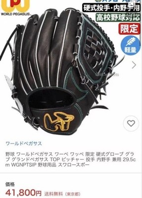 World Pegasus Wappe Limited Hardball Baseball Glove 29.5cm New