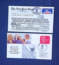 2 Ballooning/Polar Flight Covers 1978 Washington DC Balloonists + Byrd Pole