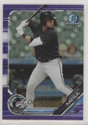 2019 Bowman Chrome Prospects Purple Refractor 80/250 Victor Victor Mesa z6b